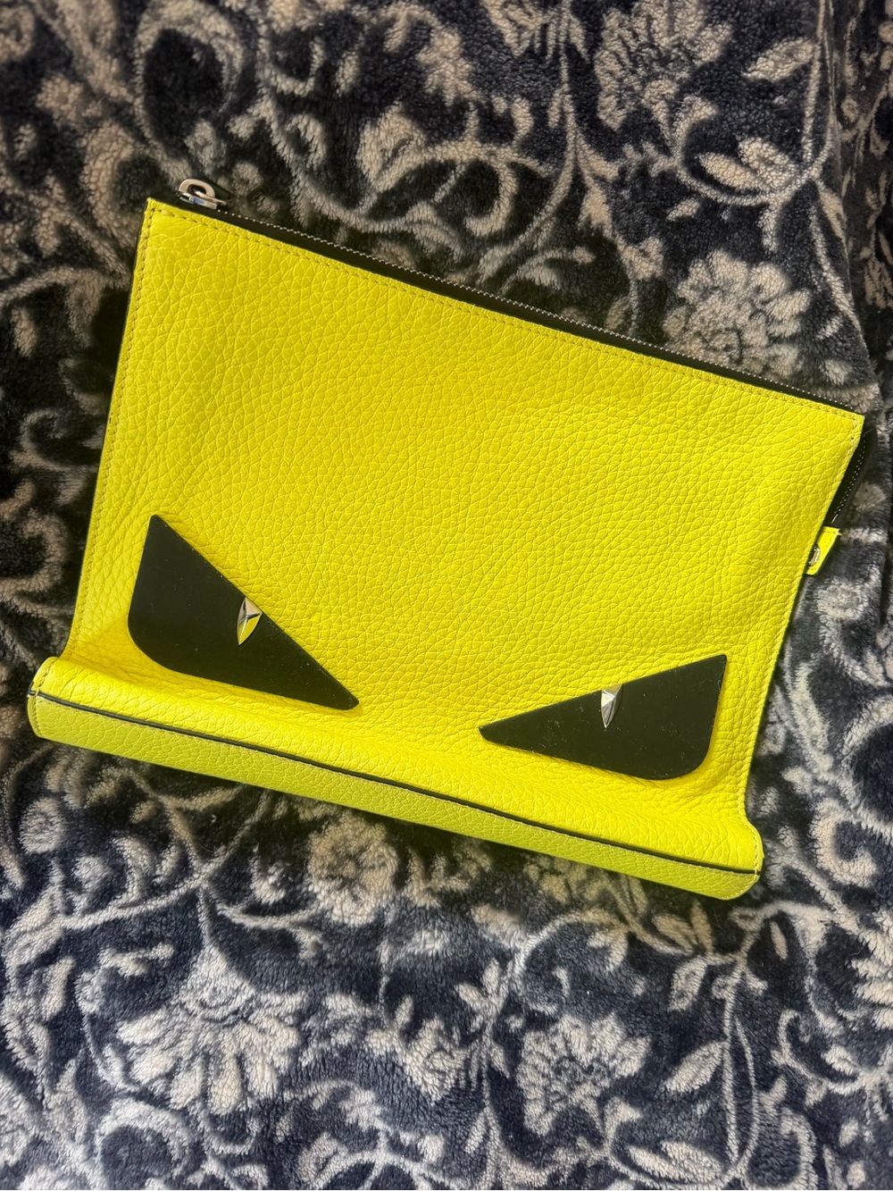 FENDI Monster Zip Clutch